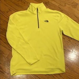 The North Face Men’s  1/4 Zip Pullover Yellow Lg